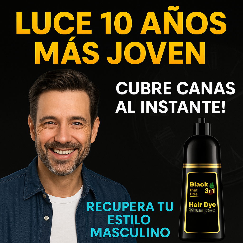 BlackBoss™ Shampoo cubre canas negro