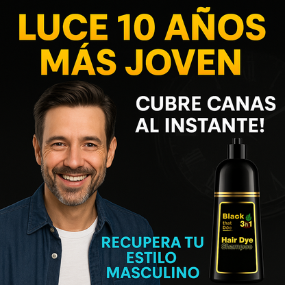 BlackBoss™ Shampoo cubre canas negro