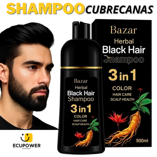 BlackBoss™ Shampoo cubre canas negro